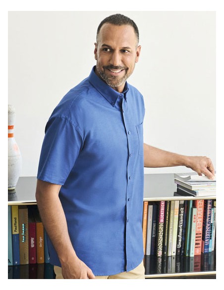 RUS-0R933M0-Men's Short Sleeve Classic Oxford Shirt 2